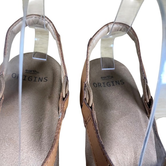 Earth Origins Berri Women's Sandals Size 7.5 Tan Leather Strappy Gladiator - Picture 6 of 7